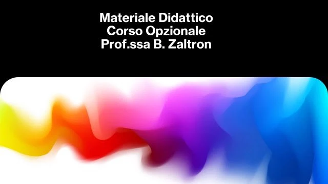 MATERIALE DIDATTICO B. ZALTRON